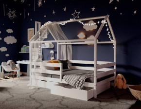 Кровать-домик 80*160 Белый в Полевском - polevskoy.mebel24.online | фото
