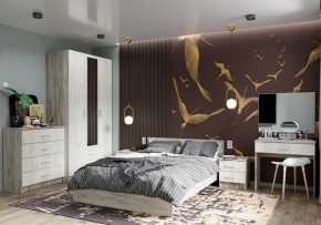 Кровать Гармония КР-602 1400 Дуб крафт серый/Дуб крафт белый в Полевском - polevskoy.mebel24.online | фото 2