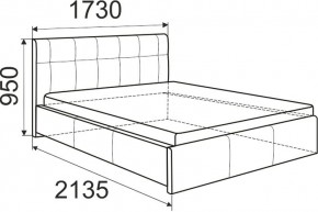 Кровать Изабелла с латами Newtone cacao 1400x2000 в Полевском - polevskoy.mebel24.online | фото 6