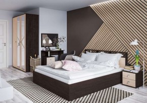 Кровать Ненси-2 1.6 Настил из ЛДСП венге/дуб молочный в Полевском - polevskoy.mebel24.online | фото 2