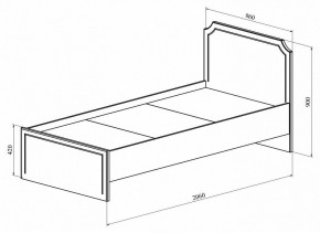 Кровать односпальная ДримСтар ДС-50 в Полевском - polevskoy.mebel24.online | фото 2