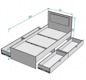 Кровать Ольга L38 (900) 4 ящика в Полевском - polevskoy.mebel24.online | фото 2