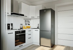 Кухонный гарнитур Белый Глянец 2200*1000 (Стол. 26мм) в Полевском - polevskoy.mebel24.online | фото 1