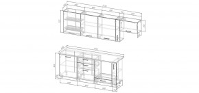 Кухонный гарнитур Белый Глянец 2550 (Стол. 26мм) в Полевском - polevskoy.mebel24.online | фото 2