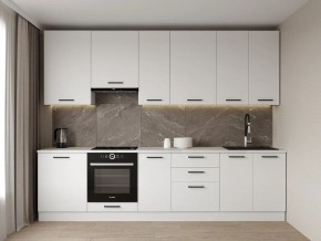Кухонный гарнитур Белый Глянец 3000 h950 (Стол. 26мм) в Полевском - polevskoy.mebel24.online | фото