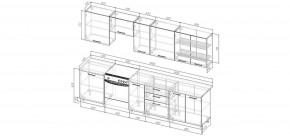 Кухонный гарнитур Белый Глянец 3000 (Стол. 38мм) в Полевском - polevskoy.mebel24.online | фото 2