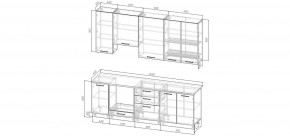 Кухонный гарнитур Каппучино 2400 h950 (Стол. 26мм) в Полевском - polevskoy.mebel24.online | фото 2