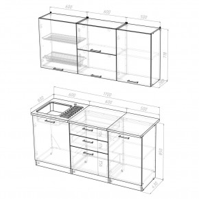 Кухонный гарнитур Лира Экстра 1700 в Полевском - polevskoy.mebel24.online | фото 4