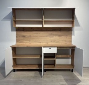 Кухонный гарнитур «Монако» 2.0 м Серия 2 МДФ с фрезеровкой (Дуб Золотой/Белый матовый) в Полевском - polevskoy.mebel24.online | фото 4