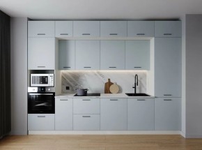 Кухонный гарнитур Смоки 3400 (Стол. 38мм) в Полевском - polevskoy.mebel24.online | фото