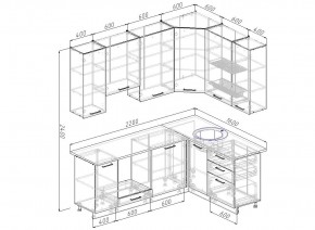 Кухонный гарнитур угловой Дели 2200*1600 (Стол. 26мм) в Полевском - polevskoy.mebel24.online | фото 2