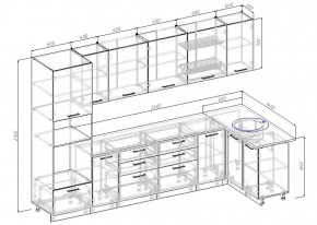 Кухонный гарнитур угловой Капри 3200х1400 (Стол. 38мм) в Полевском - polevskoy.mebel24.online | фото 3