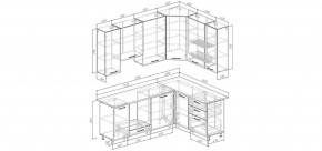 Кухонный гарнитур Умбра 2200*1600 h950 (Стол. 26мм) в Полевском - polevskoy.mebel24.online | фото 2