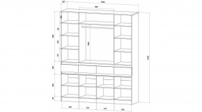 ЛЕНОРА Спальный гарнитур (модульный) графит в Полевском - polevskoy.mebel24.online | фото 9