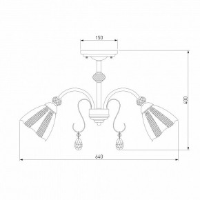 Люстра на штанге Eurosvet Floranse 30155/5 античная бронза в Полевском - polevskoy.mebel24.online | фото 3