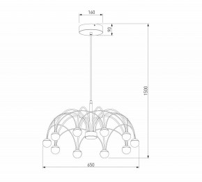 Люстра на штанге Eurosvet Ragno 90030/10 LED золото в Полевском - polevskoy.mebel24.online | фото 5