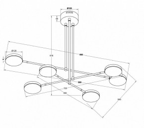 Люстра на штанге Maytoni Fad MOD070PL-L36W3K в Полевском - polevskoy.mebel24.online | фото 3