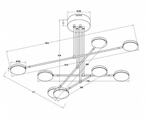 Люстра на штанге Maytoni Fad MOD070PL-L48W3K в Полевском - polevskoy.mebel24.online | фото 3