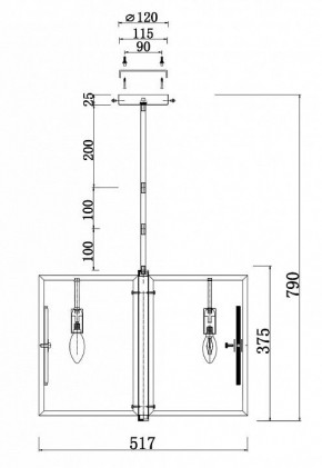 Люстра на штанге Maytoni Marmo MOD099PL-06G в Полевском - polevskoy.mebel24.online | фото 4