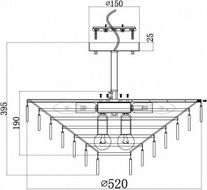 Люстра на штанге Maytoni Mazzo MOD130CL-11G в Полевском - polevskoy.mebel24.online | фото 5