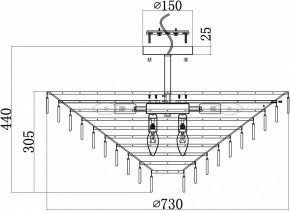 Люстра на штанге Maytoni Mazzo MOD130CL-14G в Полевском - polevskoy.mebel24.online | фото 4