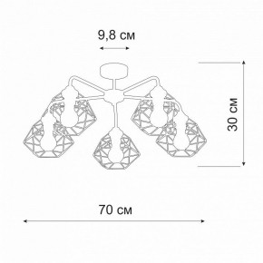 Люстра на штанге Vitaluce V4258 V4258-0/5PL в Полевском - polevskoy.mebel24.online | фото 2