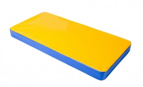 Мат гимнастический 1х0,5х0,08м цв. синий-желтый в Полевском - polevskoy.mebel24.online | фото 1