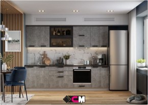 Модульная кухня Пасаденна ателье светлое в Полевском - polevskoy.mebel24.online | фото 1