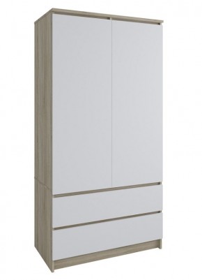 МОРИ МШ 900.1 Шкаф с 2-мя дв. и 2-мя ящ. (Дуб Сонома/Белый) в Полевском - polevskoy.mebel24.online | фото 1