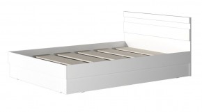 МС "Хилтон" Кровать 1,4 (Белый текстурный) 1400*2000 в Полевском - polevskoy.mebel24.online | фото