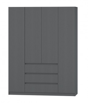 МС "Хилтон" Шкаф №1 1600 (Графит) в Полевском - polevskoy.mebel24.online | фото 2
