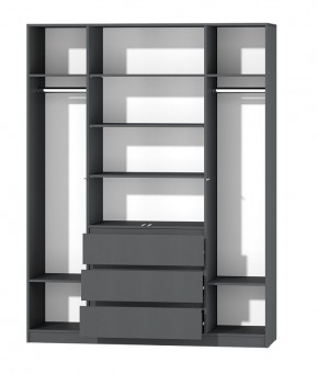 МС "Хилтон" Шкаф №1 1600 (Графит) в Полевском - polevskoy.mebel24.online | фото 3