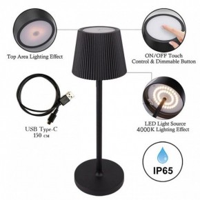 Настольная лампа декоративная Arte Lamp Fuyue A1616LT-1BK в Полевском - polevskoy.mebel24.online | фото 3