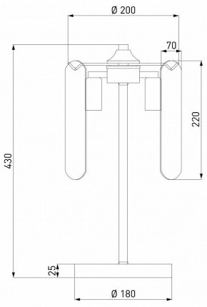 Настольная лампа декоративная Eurosvet Claire 01170/3 золото в Полевском - polevskoy.mebel24.online | фото 3