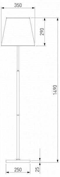 Настольная лампа декоративная Eurosvet Ozark 01156/1 латунь в Полевском - polevskoy.mebel24.online | фото 2