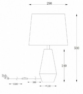 Настольная лампа декоративная Maytoni Calvin Table Z181-TL-01-B в Полевском - polevskoy.mebel24.online | фото 2