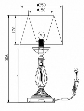 Настольная лампа декоративная Maytoni Demitas RC024-TL-01-R в Полевском - polevskoy.mebel24.online | фото 3