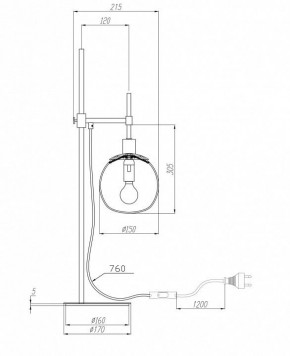Настольная лампа декоративная Maytoni Erich MOD221-TL-01-G в Полевском - polevskoy.mebel24.online | фото 3
