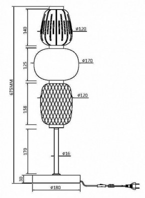 Настольная лампа декоративная Maytoni Pattern MOD267TL-L28CH3K в Полевском - polevskoy.mebel24.online | фото 4