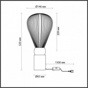 Настольная лампа декоративная Odeon Light Elica 5402/1T в Полевском - polevskoy.mebel24.online | фото 4