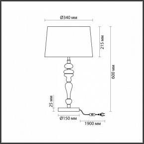 Настольная лампа декоративная Odeon Light Homi 5040/1T в Полевском - polevskoy.mebel24.online | фото 4