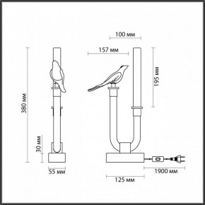 Настольная лампа декоративная Odeon Light Lark 5431/2TL в Полевском - polevskoy.mebel24.online | фото 4