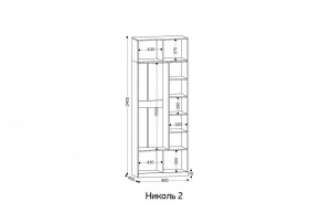 НИКОЛЬ 2 шкаф 2-х створчатый в Полевском - polevskoy.mebel24.online | фото 3