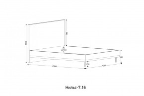 НИЛЬС - 7.16 Кровать с ортопедом 1600 в Полевском - polevskoy.mebel24.online | фото 2