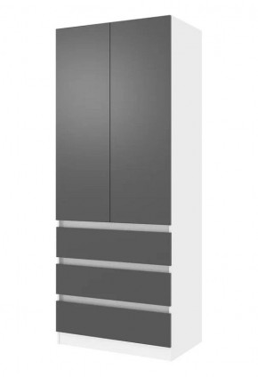 Парус Шкаф 2-х ств. 800 (Белый/Графит) в Полевском - polevskoy.mebel24.online | фото