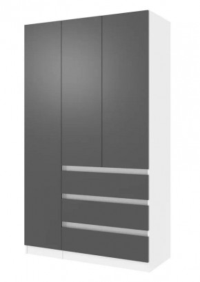 Парус Шкаф 3-х ств. 1200 (Белый/Графит) в Полевском - polevskoy.mebel24.online | фото