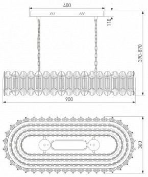 Подвесная люстра Bogate-s Chaleur 423/1 в Полевском - polevskoy.mebel24.online | фото 5