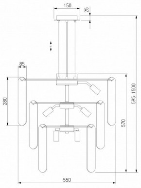 Подвесная люстра Eurosvet Claire 60171 золото в Полевском - polevskoy.mebel24.online | фото 5