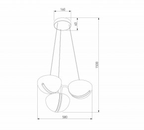 Подвесная люстра Eurosvet Emisfero 50083/3 LED золото в Полевском - polevskoy.mebel24.online | фото 6