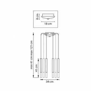 Подвесная люстра Lightstar Tubo L8T747133 в Полевском - polevskoy.mebel24.online | фото 3